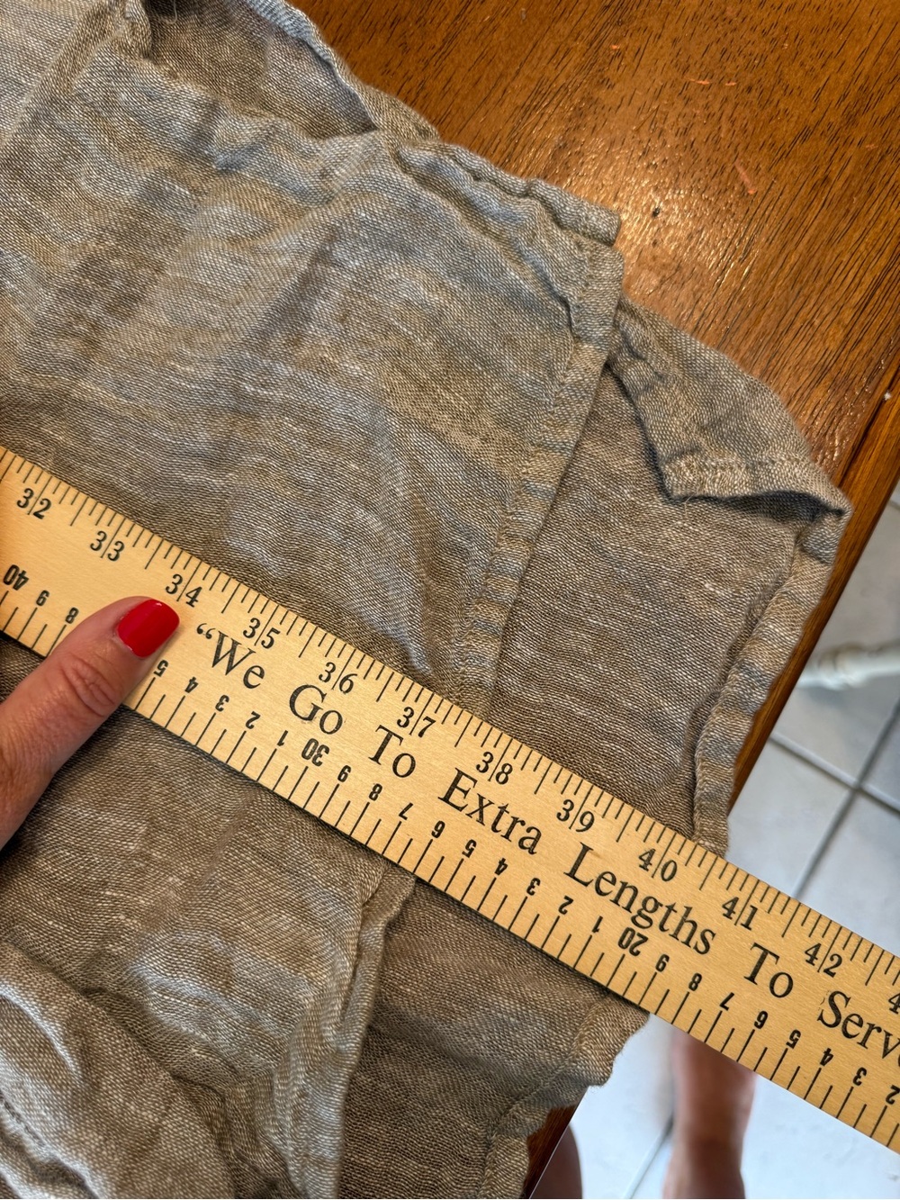 Eileen Fisher Organic Linen Gauze Long Open Front Duster Jacket Taupe medium - Picture 4 of 8